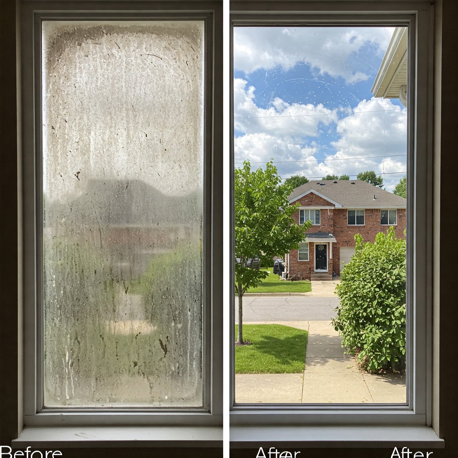 before and after window cleaning in adelaide